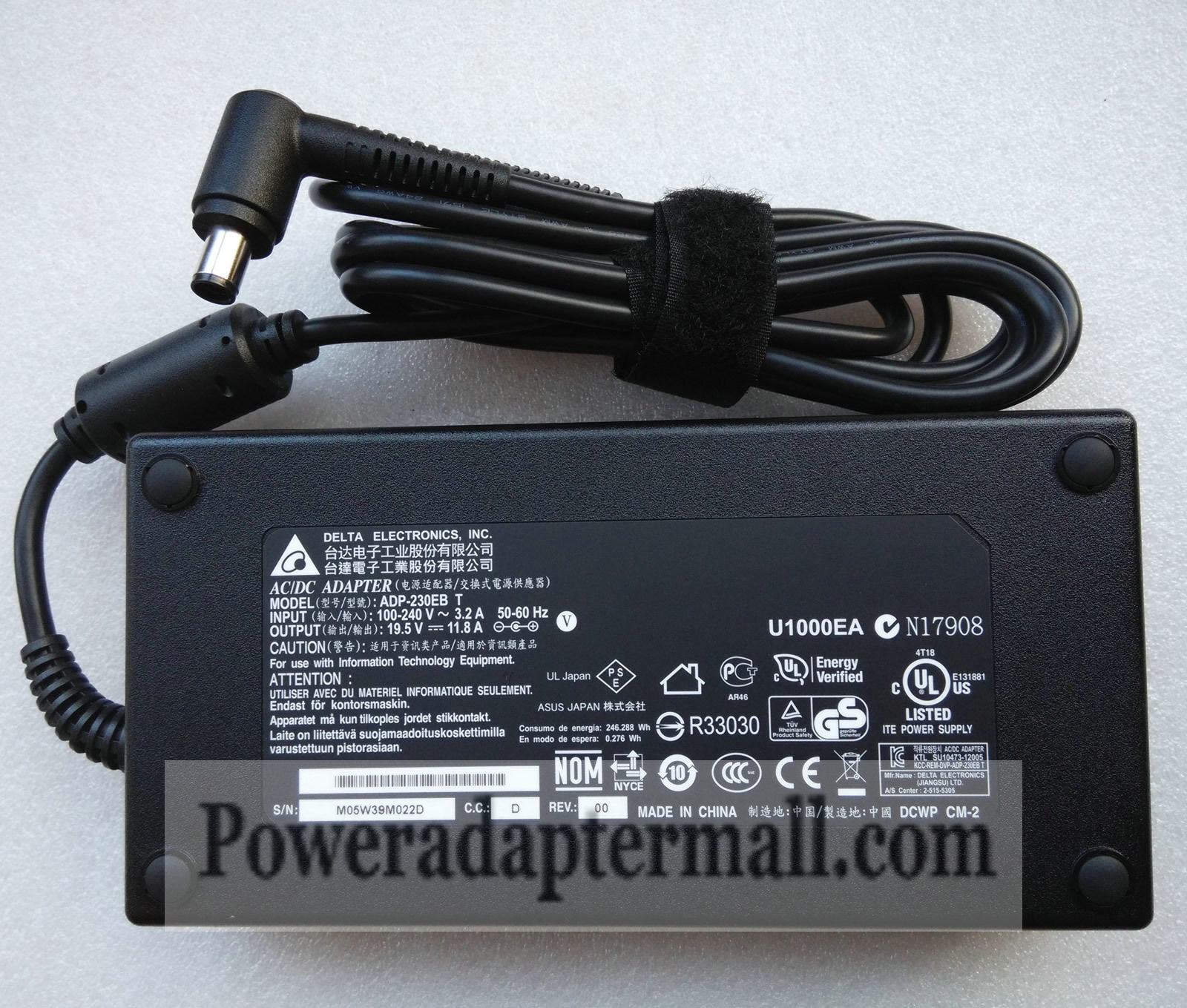 Original ASUS ROG G750JZ-17FH ADP-230EB T 230W 19.5V AC Adapter Original ASUS ROG G750JZ-17FH ADP-230EB T 230W 19.5V AC Adapter